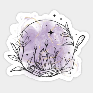 Crystals and Blooms Sticker